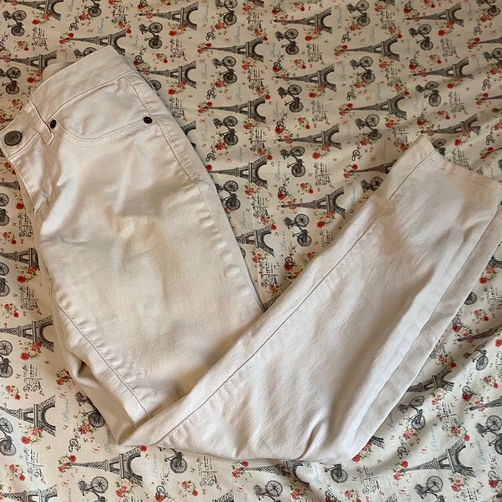 Cream Skinny Jeans